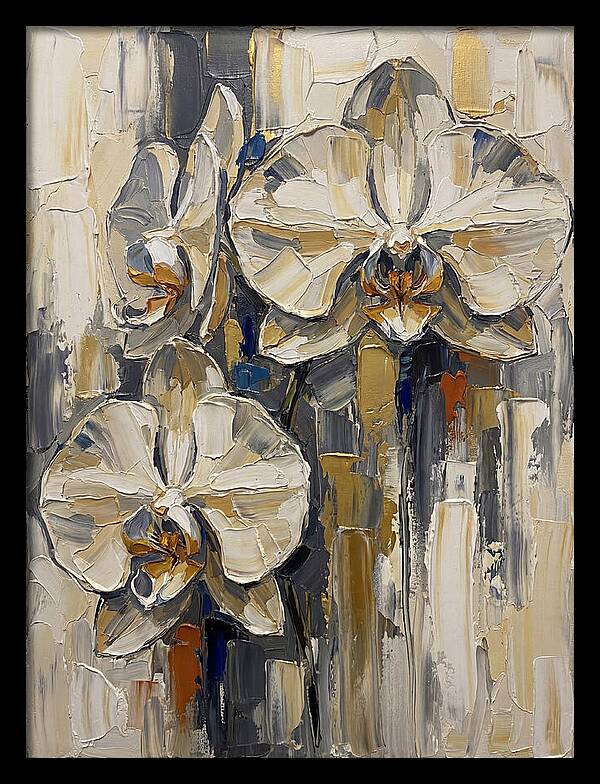 Orchid Elegance In Palette Knife