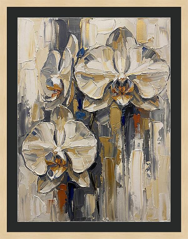 Orchid Elegance In Palette Knife