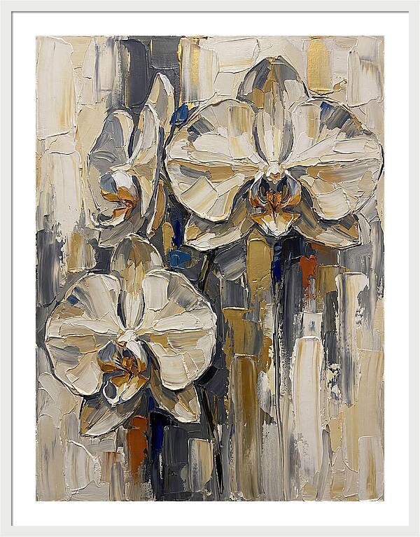 Orchid Elegance In Palette Knife