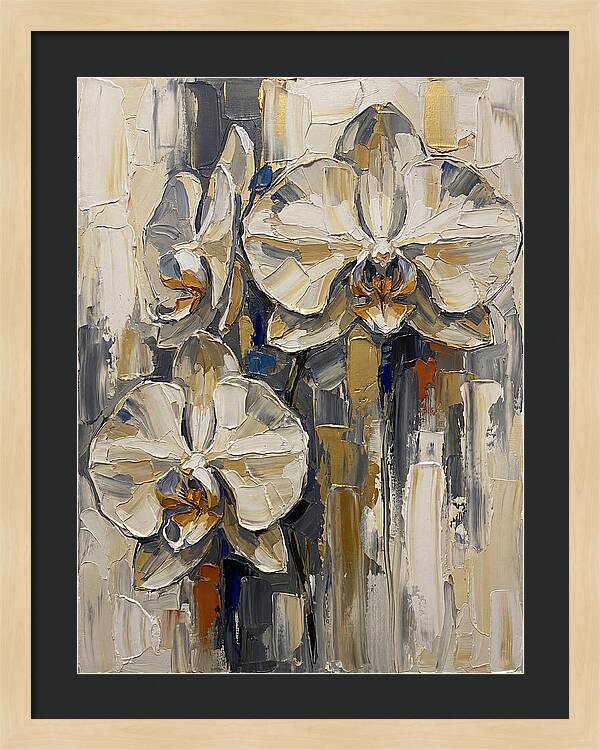 Orchid Elegance In Palette Knife