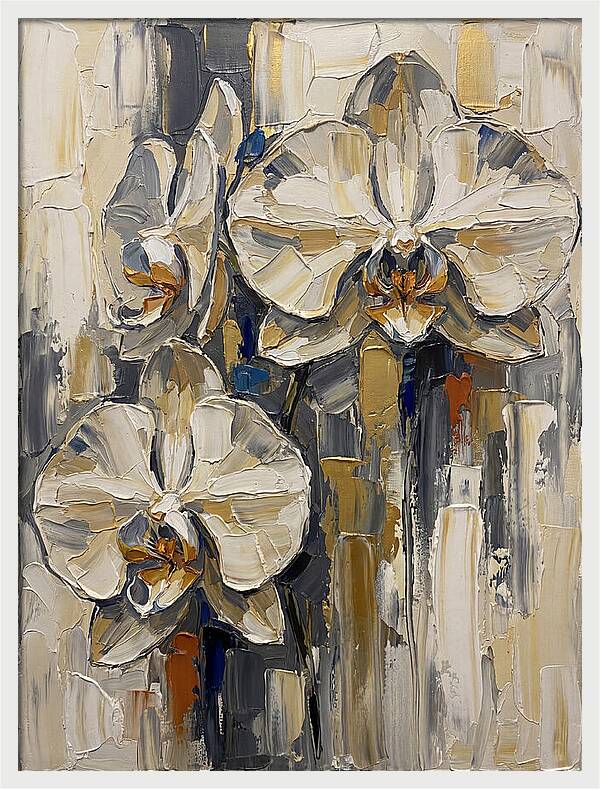 Orchid Elegance In Palette Knife