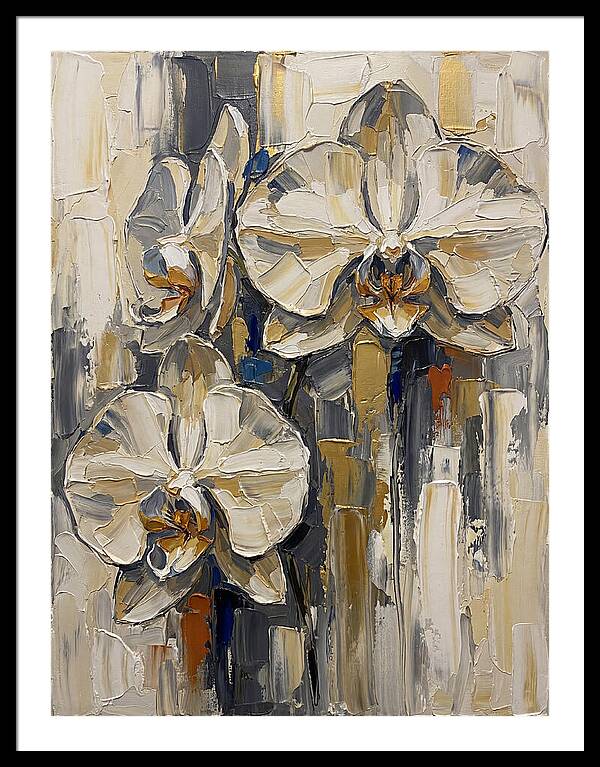 Orchid Elegance In Palette Knife