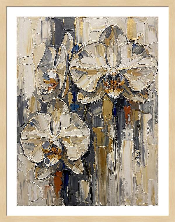Orchid Elegance In Palette Knife