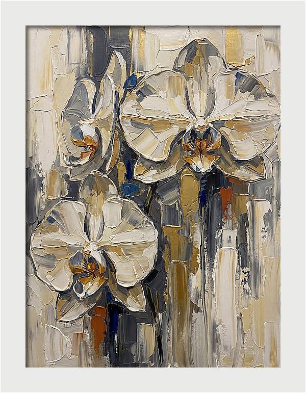 Orchid Elegance In Palette Knife