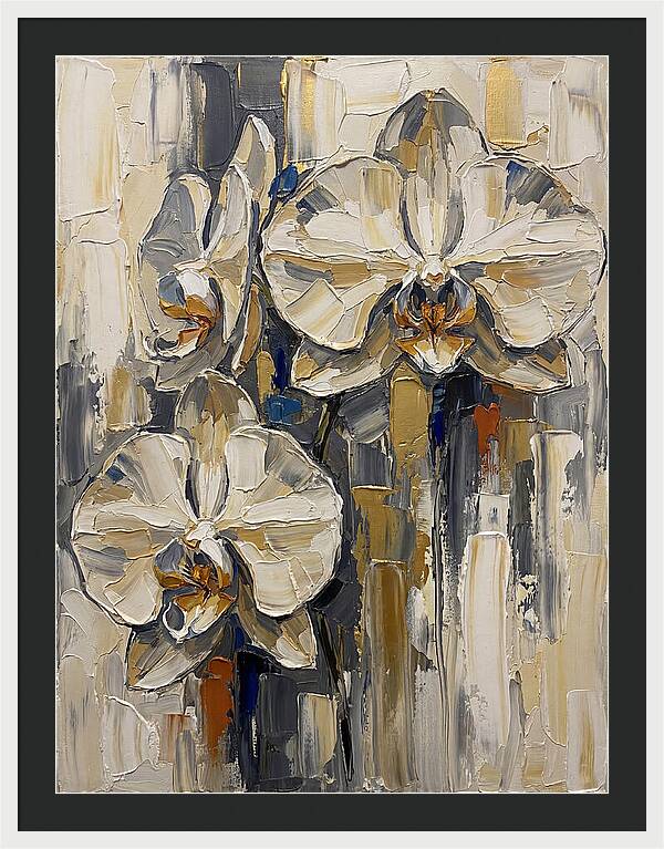 Orchid Elegance In Palette Knife
