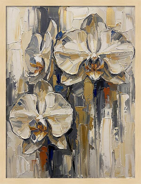 Orchid Elegance In Palette Knife