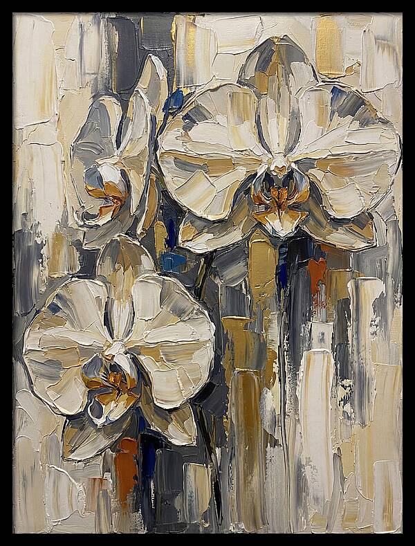Orchid Elegance In Palette Knife