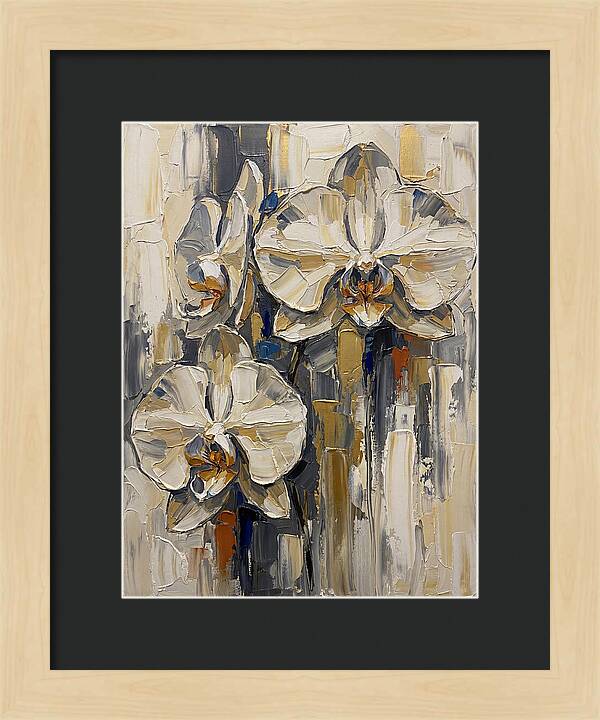 Orchid Elegance In Palette Knife