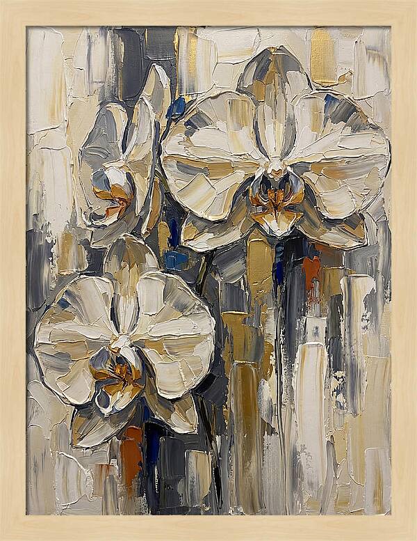 Orchid Elegance In Palette Knife
