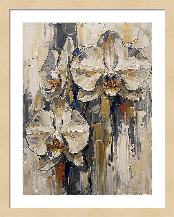 Orchid Elegance In Palette Knife