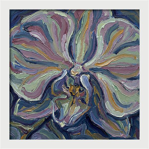 Orchid In Expressionist Style
