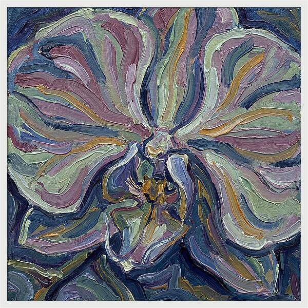 Orchid In Expressionist Style
