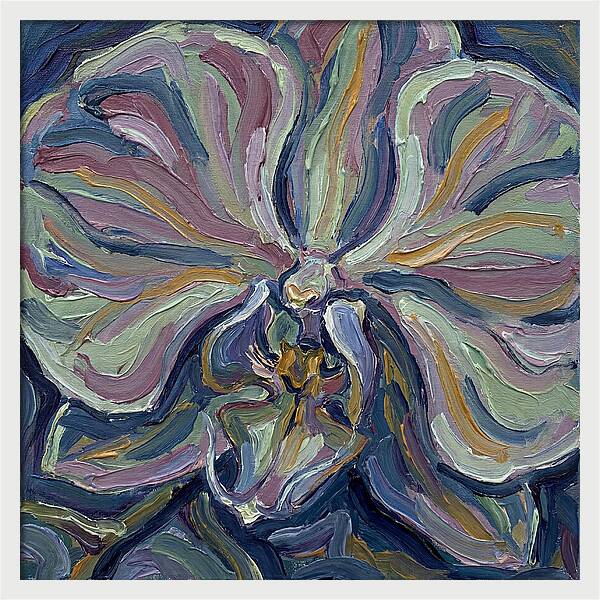 Orchid In Expressionist Style
