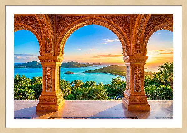 Ornamental Arch Framing Distant View
