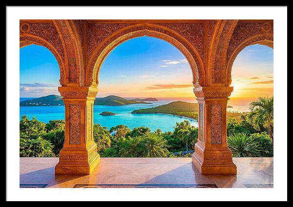 Ornamental Arch Framing Distant View