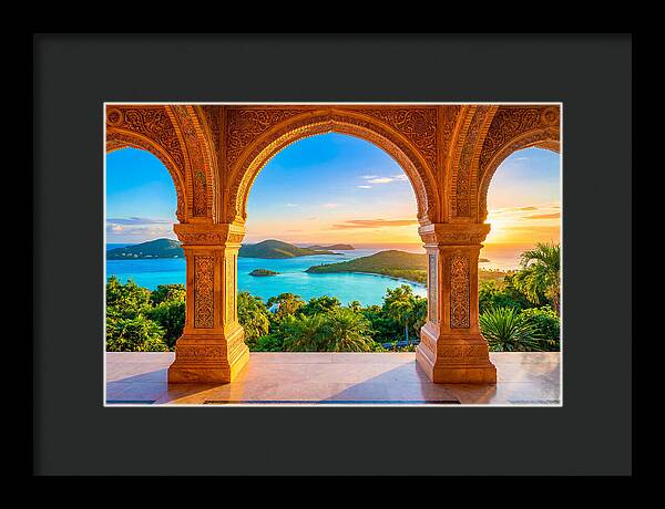 Ornamental Arch Framing Distant View