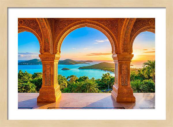 Ornamental Arch Framing Distant View