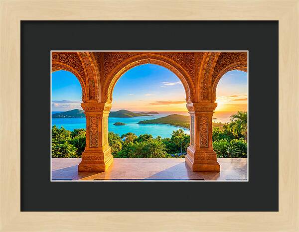 Ornamental Arch Framing Distant View