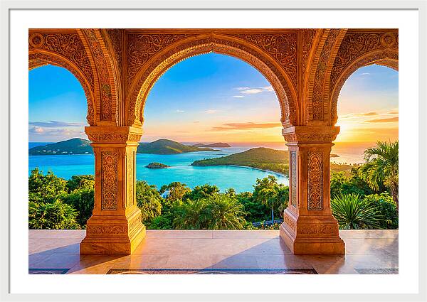 Ornamental Arch Framing Distant View
