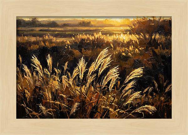 Ornamental Grass Plume At Dusk