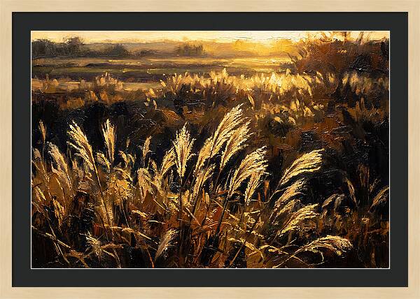 Ornamental Grass Plume At Dusk