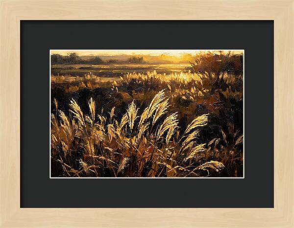 Ornamental Grass Plume At Dusk