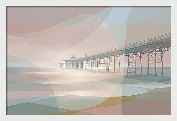 Ornamental Victorian Iron Pier Over Ocean