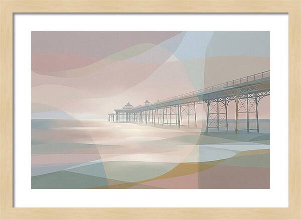 Ornamental Victorian Iron Pier Over Ocean