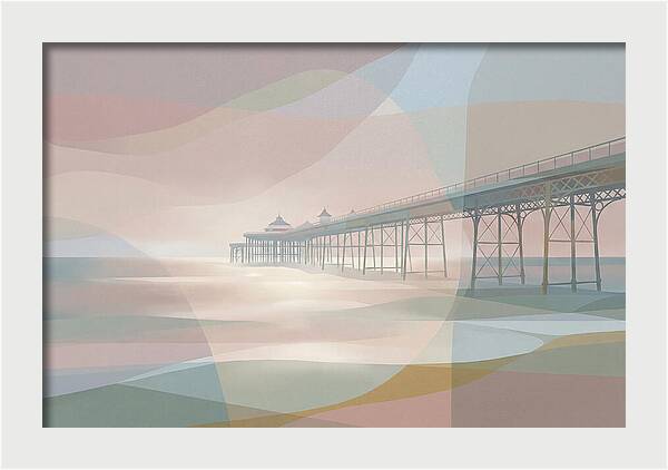 Ornamental Victorian Iron Pier Over Ocean