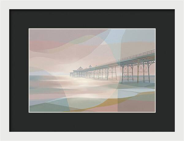 Ornamental Victorian Iron Pier Over Ocean