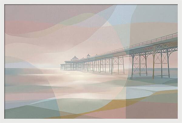 Ornamental Victorian Iron Pier Over Ocean