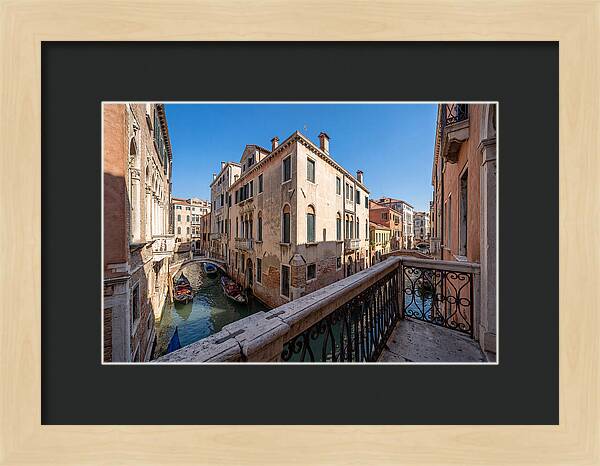 Ornate Balcony Overlooking Venice Canal