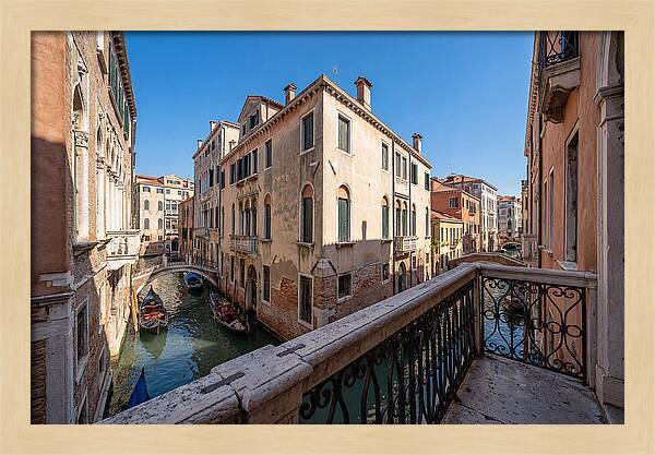 Ornate Balcony Overlooking Venice Canal