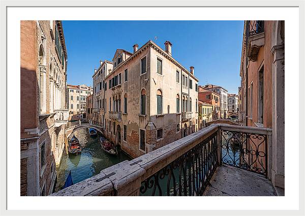 Ornate Balcony Overlooking Venice Canal
