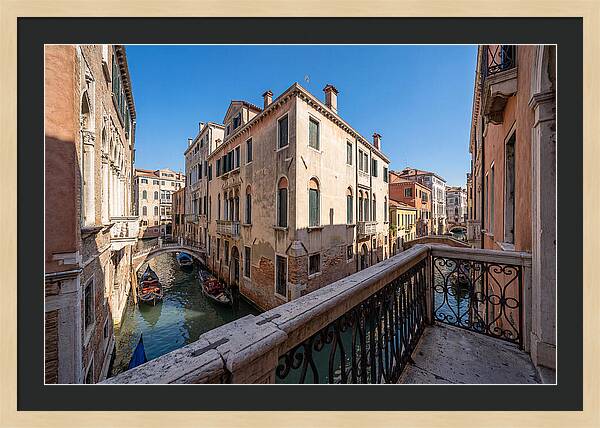Ornate Balcony Overlooking Venice Canal