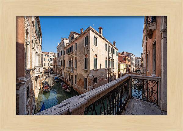 Ornate Balcony Overlooking Venice Canal