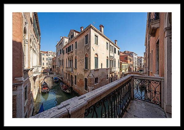 Ornate Balcony Overlooking Venice Canal