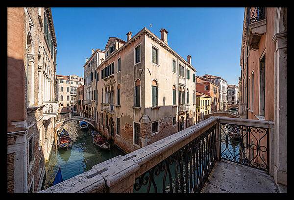 Ornate Balcony Overlooking Venice Canal