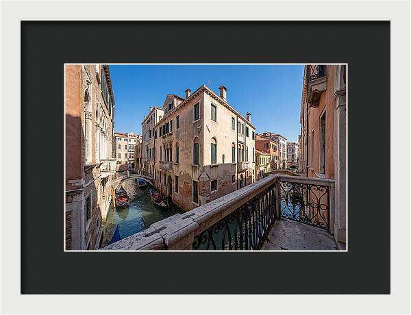 Ornate Balcony Overlooking Venice Canal