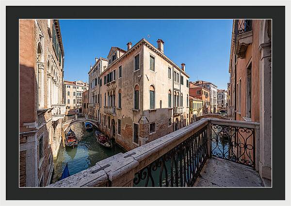 Ornate Balcony Overlooking Venice Canal