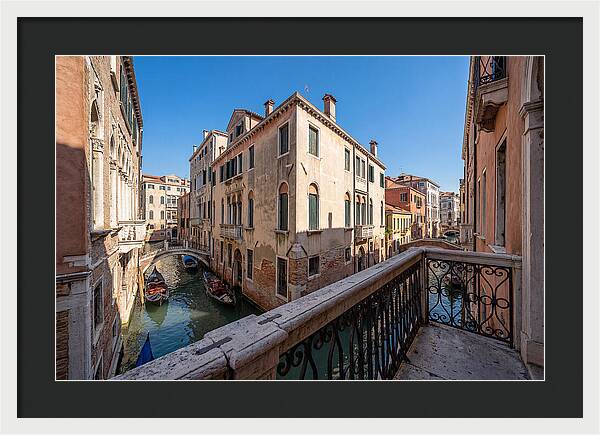 Ornate Balcony Overlooking Venice Canal