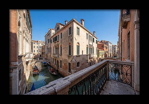 Ornate Balcony Overlooking Venice Canal
