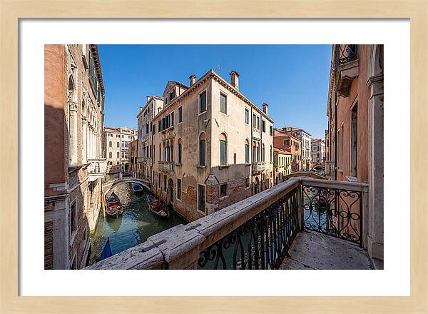 Ornate Balcony Overlooking Venice Canal