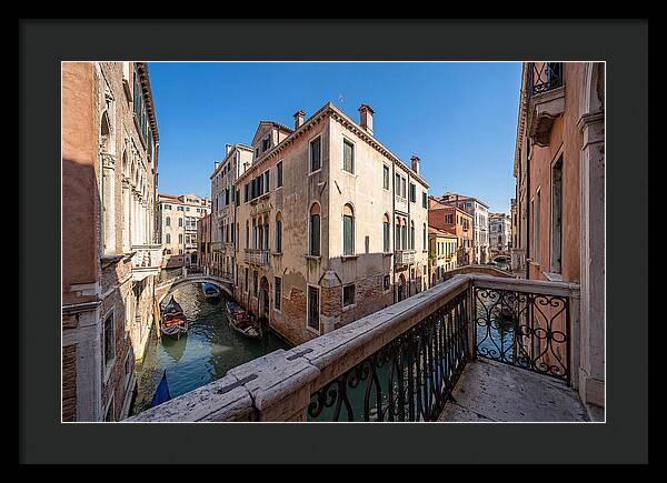 Ornate Balcony Overlooking Venice Canal