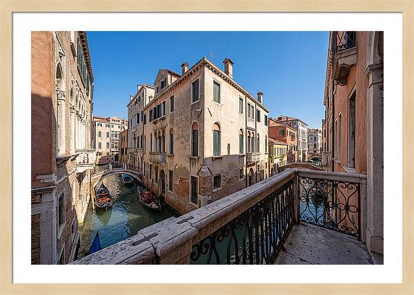 Ornate Balcony Overlooking Venice Canal