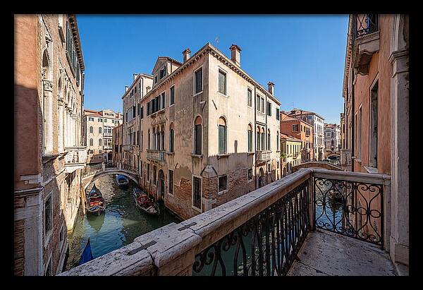 Ornate Balcony Overlooking Venice Canal
