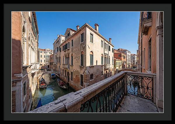 Ornate Balcony Overlooking Venice Canal