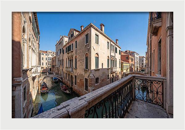 Ornate Balcony Overlooking Venice Canal