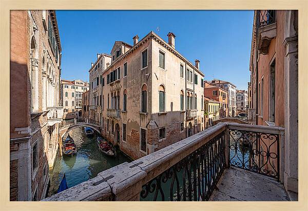 Ornate Balcony Overlooking Venice Canal
