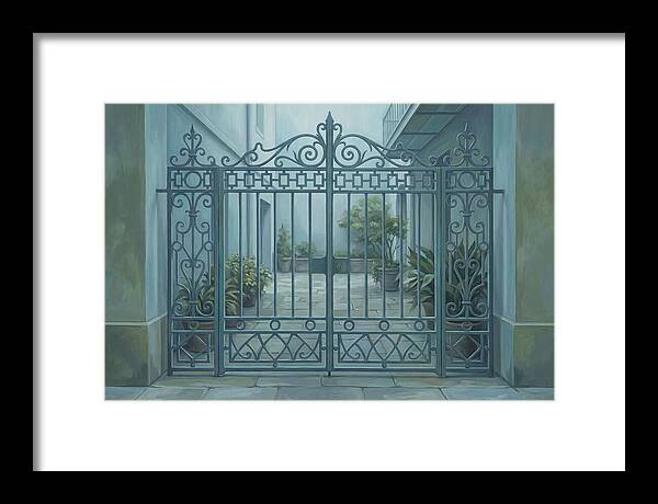 Ornate Gate Into Courtyard